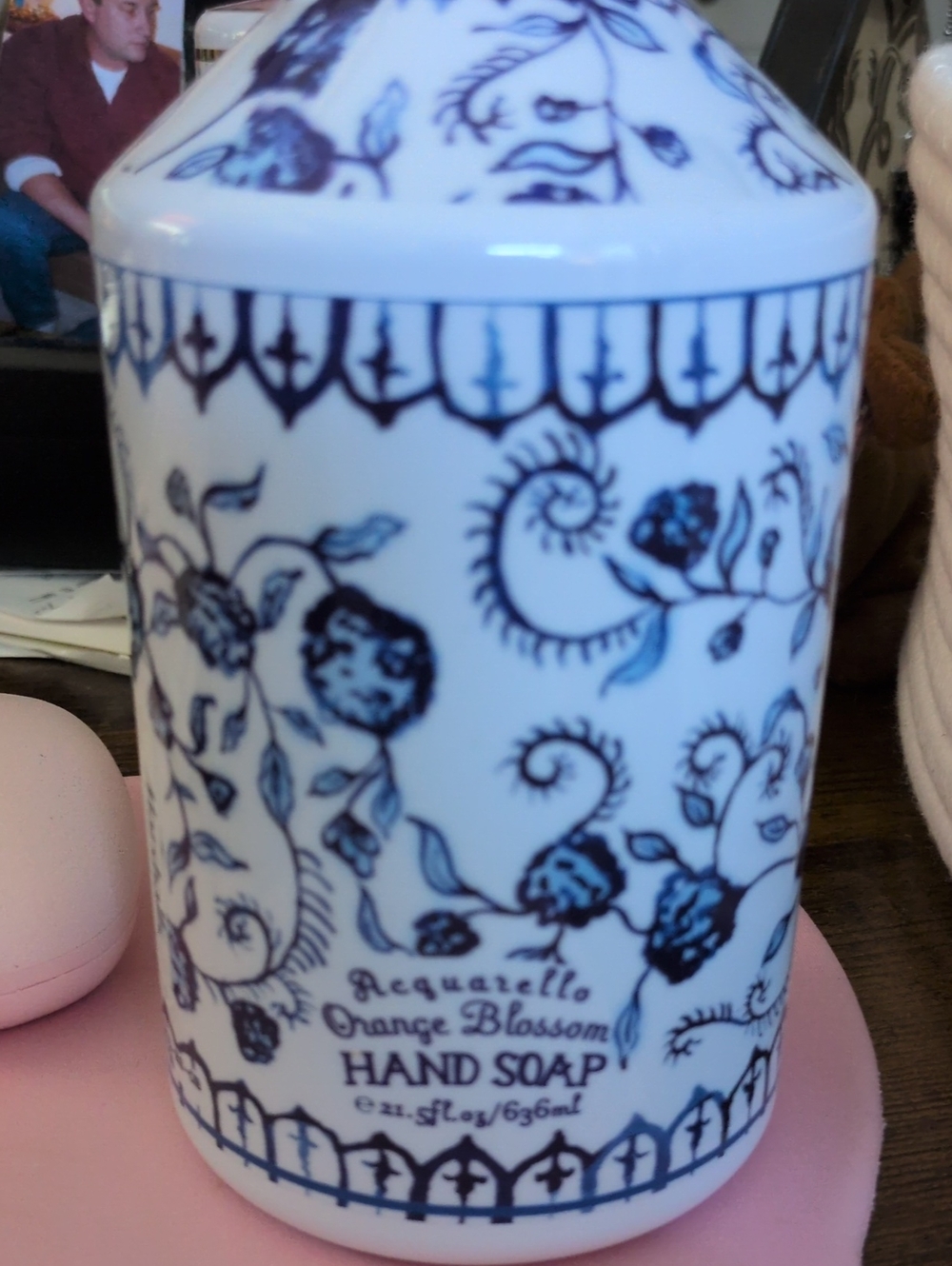 Regaurezzo Orange Blossom Hand Soap — Blue & White Ceramic Bottle